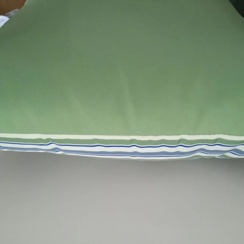 Room Essentials Green Striped Outdoor Pillow 17